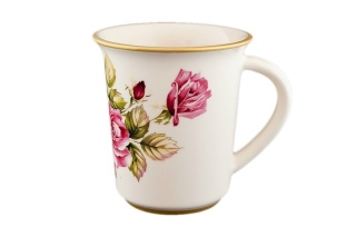 Duży kubek róża Mieroszów ceramika szlachetna