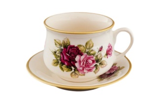 FILIŻANKA + SPODEK RÓŻA KOLEKCJA MIEROSZÓW POLSKA