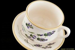 FILIŻANKI SPODEK LAWENDA KOLEKCJA MIEROSZÓW POLSKA