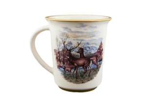 DUŻY KUBEK STADO W LESIE ZWIERZĘTA MIEROSZÓW