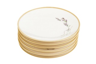 6 CERAMICZNYCH TALERZ DESEROWY LAWENDA MIEROSZÓW