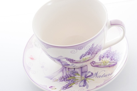 FILIŻANKA DUŻA JUMBO LAWENDA NA PREZENT WALENTYNKI