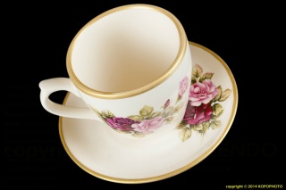 FILIŻANKA SPODEK RÓŻA KOLEKCJA MIEROSZÓW ESPRESSO