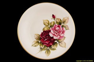 6 CERAMICZNYCH TALERZY DESEROWYCH RÓŻA MIEROSZÓW