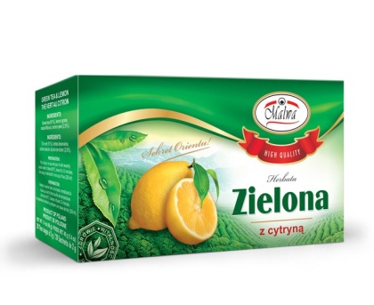 HERBATA ZIELONA Z CYTRYNĄ ZDROWA 20TB MALWA TEA
