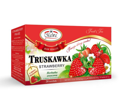 HERBATA TRUSKAWKOWA 20 TB TRUSKAWKA MALWA TEA