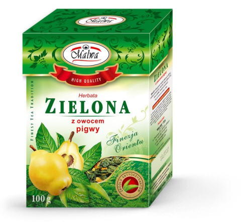 HERBATA ZIELONA Z OWOCEM PIGWY 100 gram MALWA TEA