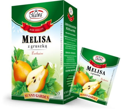 MALWA SUNNY GARDEN HERBATA MELISA Z GRUSZKĄ 20TB