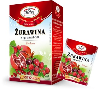 MALWA SUNNY GARDEN HERBATA ŻURAWINA Z GRANATEM 20T
