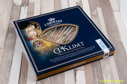 CARMANI KOMPLET TALERZY KLIMT POCAŁUNEK SZKLANY