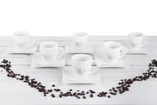 LANOVA 6 FILIŻANEK PORCELANOWYCH QUADRO MOSCATO II GAT.