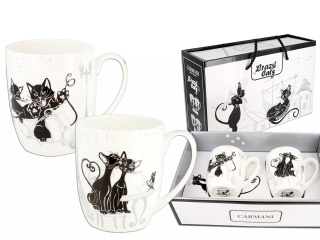 CARMANI 2 KUBKI KOTY CRAZY CATS NA PREZENT ŚWIĘTA