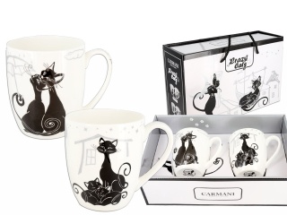CARMANI 2 KUBKI KOTY CRAZY CATS NA PREZENT ŚWIĘTA
