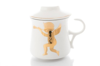 Kubek do parzenia herbaty liściastej z motywem aniołka