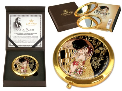 Lusterko ozdobione motywem z obrazu El-beso Pocałunek