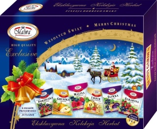 BOMBONIERKA OWOCOWA MALWA HERBATA PREZENT ZESTAW