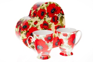 CARMANI 2 KUBKI PORCELANOWE MAKI KUBEK NA PREZENT