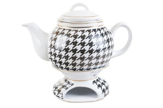 Dzbanek do parzenia herbaty ozdobiony motywem pepitka