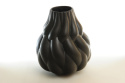 Duży wazon ceramiczny w kolorze czarnym