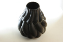 Duży wazon ceramiczny w kolorze czarnym