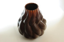 Duży wazon ceramiczny w kolorze brązowym