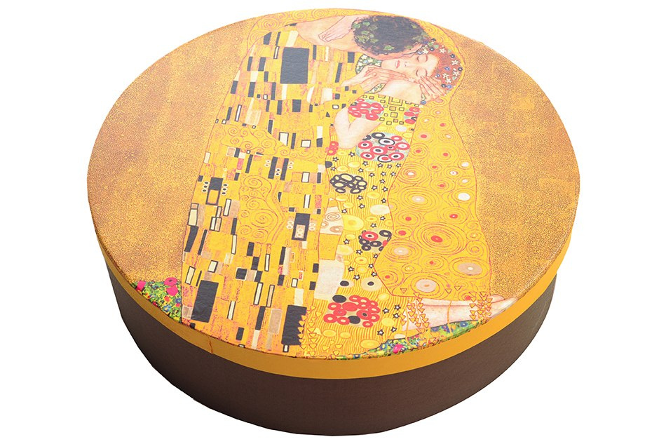 6 filiżanek ze spodkami z motywem Pocałunku Klimta