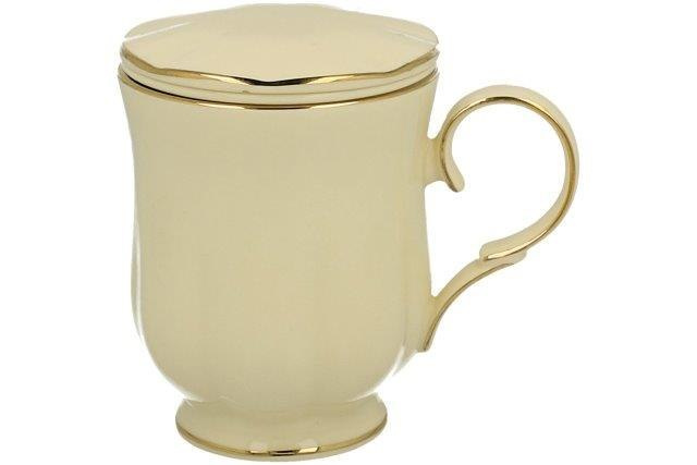 Kubek porcelanowy clark z zaparzaczem do herbaty