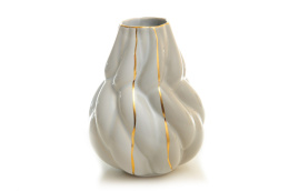 Mały wazon ceramiczny w kolorze popielatym