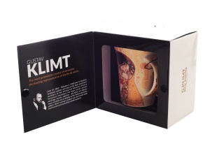 Carmani kubek porcelanowy z obrazem Klimta Pocałunek