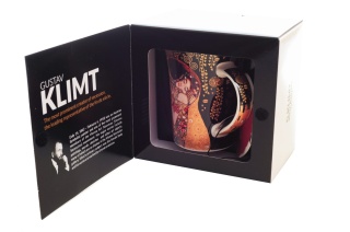 Carmani kubek porcelanowy z obrazem Klimta Pocałunek