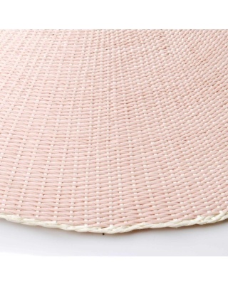 Nowoczesna okrągła mata stołowa różowa 38 cm