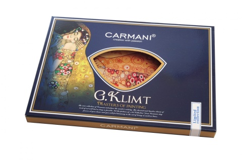 Szklany talerz prostokątny Klimt Pocałunek El-besso