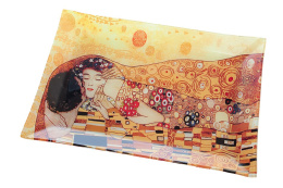 Szklany talerz prostokątny Klimt Pocałunek El-besso