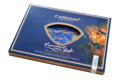 Szklany talerz prostokątny Van Gogh Gwieździsta noc