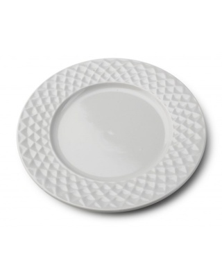 Talerz płytki obiadowy z kolekcji Diamond Grey romby