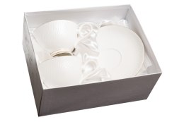 Komplet 2 filiżanek ze spodkami na prezent dla kobiety