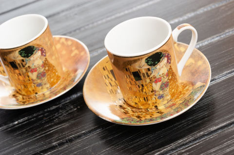Komplet filiżanek do espresso z motywem Gustava Klimta