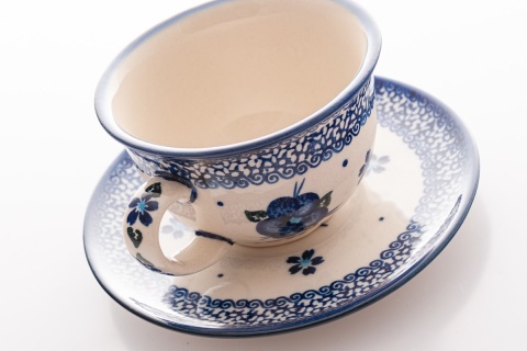 Filiżanka z ceramiki Bolesławiec oryginalny unikalny wzór