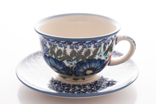 Filiżanka z ceramiki Bolesławiec oryginalny artystyczny wzór