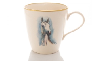 Kubek z motywem konia do herbaty lub kawy z Mieroszowa