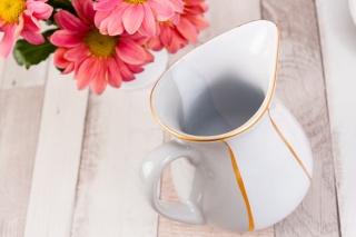 MLECZNIK MIEROSZÓW CERAMIKA POLSKA TRIO POPIEL