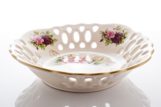 SALATERKA MISKA RÓŻA MIEROSZÓW NA OWOCE AŻUROWA