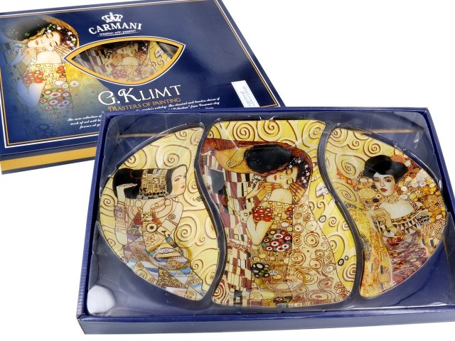 Wyjątkowe szklane talerze z motywem Gustava Klimta