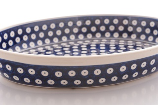 Owalne naczynie do zapiekania z Bolesławca oryginalny wzór