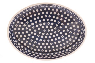 Owalne naczynie do zapiekania z Bolesławca oryginalny wzór