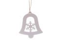 Świąteczne dzwonki x6 do powieszenia na choinkę z drewna Święta