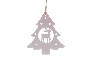 Świąteczne choinki x6 do powieszenia na choinkę z drewna Święta