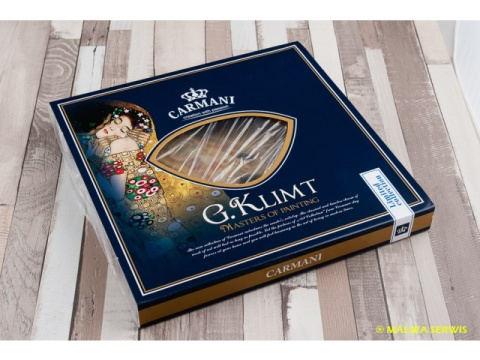 Wyjątkowa szklana patera z motywem Gustava Klimta