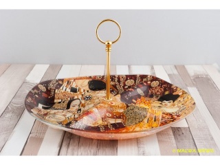 Wyjątkowa szklana patera z motywem Gustava Klimta