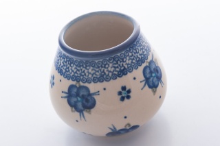 Kubek do yerba mate z ceramiki Bolesławiec kwiaty